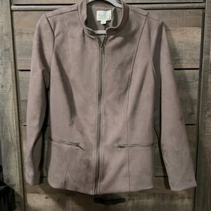 NWT Magnolia Grace soft suede zip jacket